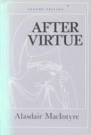 Cover of After Virtue, 2nd ed.