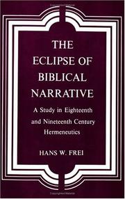 Cover of The Eclipse of Biblical Narrative: A Study of Eighteenth and Nineteenth Century Hermeneutics
