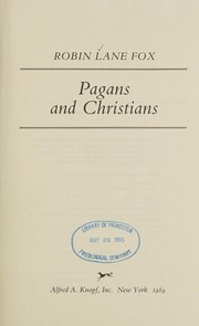 Cover of Pagans and Christians