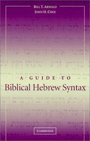 Cover of A Guide to Biblical Hebrew Syntax
