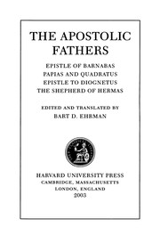 Cover of Loeb 25: The Apostolic Fathers Volume 2