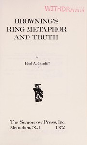Cover of Browning's Ring Metaphor and Truth