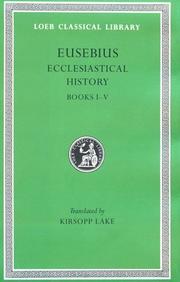 Cover of Loeb 153: Eusebius Ecclesiastical History (Volume 1, Books 1-5)