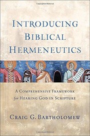 Cover of Introducing Biblical Hermeneutics: A Comprehensive Framework for Hearing God in Scripture