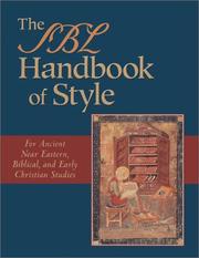 Cover of The SBL Handbook of Style