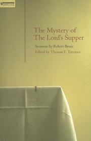 Cover of The Mystery of the Lord's Supper: Sermons by Robert Bruce