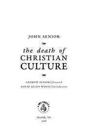 Cover of The Death of Christian Culture