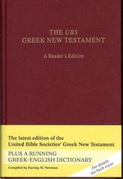 Cover of The UBS Greek New Testament: A Reader's Edition